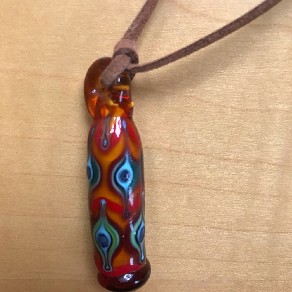 Handmade Glass Piece on Cord